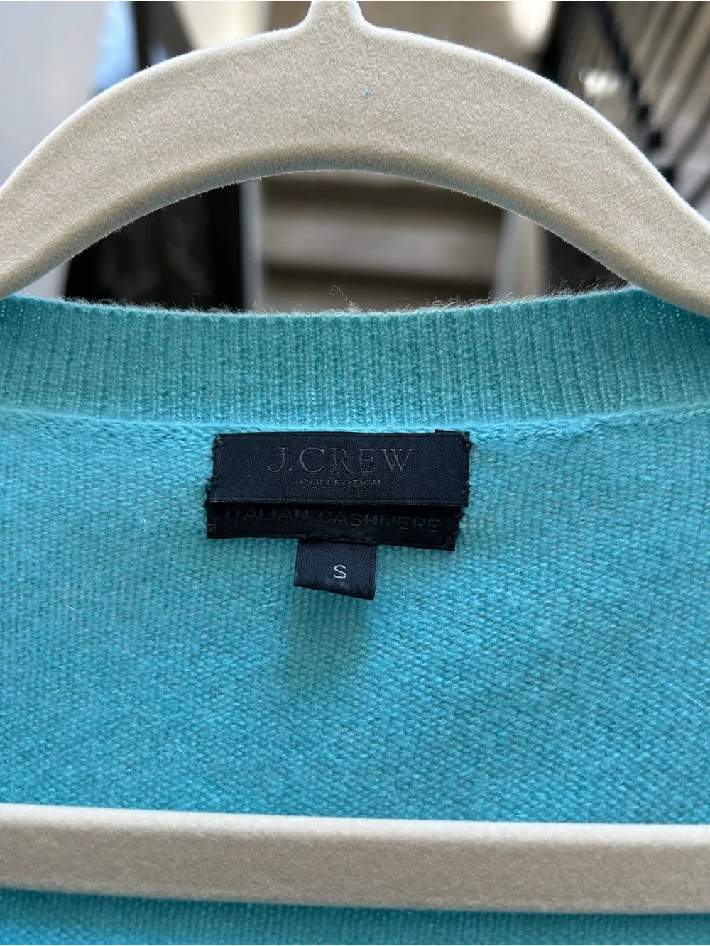 J. Crew teal neck